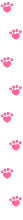 pink dog paw prints